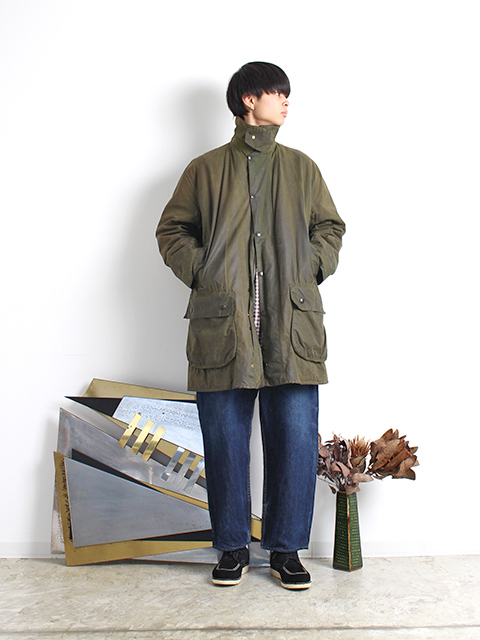 VINTAGE】86s 2warrant Barbour BORDER Sage C42 - 毎日を楽しく豊かに