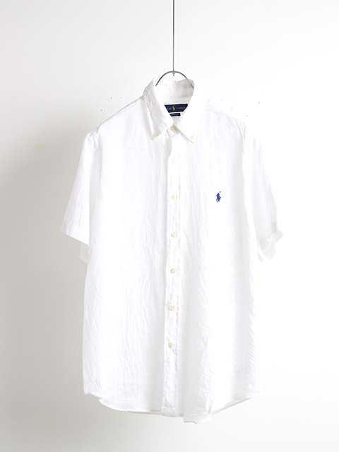 USED】RALPH LAUREN SHORT SLEEVE LINEN BD SHIRT - OIKOS 毎日を