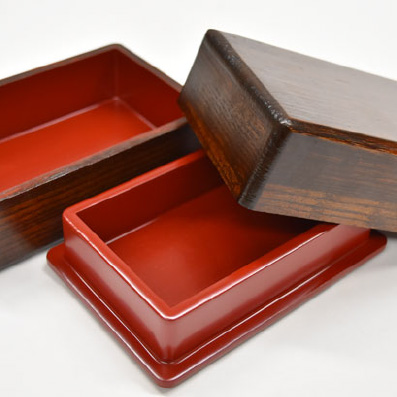 木の弁当箱 日本製 四角型二段 国産会津桐使用 | 美味しい田んぼ