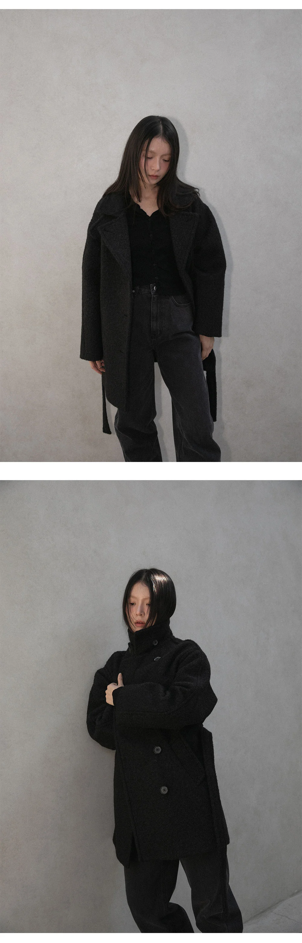 boucle 2way half coat | OHOTORO