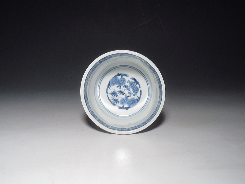 古伊万里 染付 蛸唐草文 大振りそば猪口【元禄～享保】 ｜ 古陶磁 大林