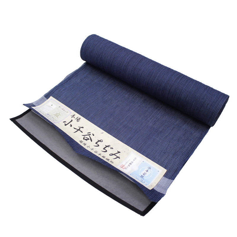 小千谷縮 反物 細縞 紺 W40x1反 | IONOストア