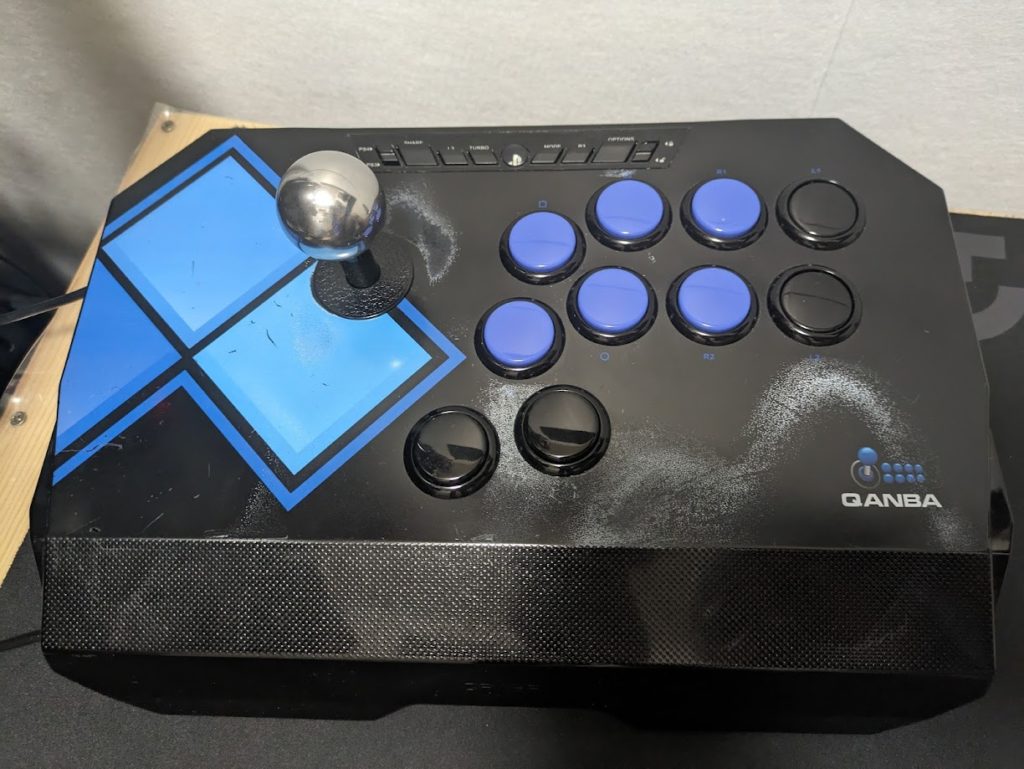 アケコン改造 天板にカッティングシート「Qanba Drone」 | オジオジ