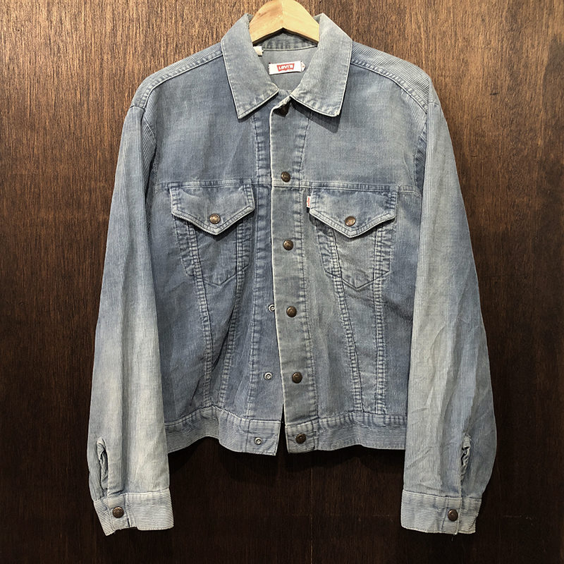 Levi's 3rd Type 70505 Corduroy Trucker Jacket Sax Blue 44 Big-E