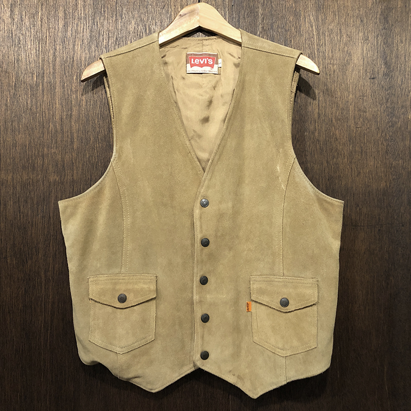 Levi's Suede Leather Ranch Vest Gilet L リーバイス スエード レザー