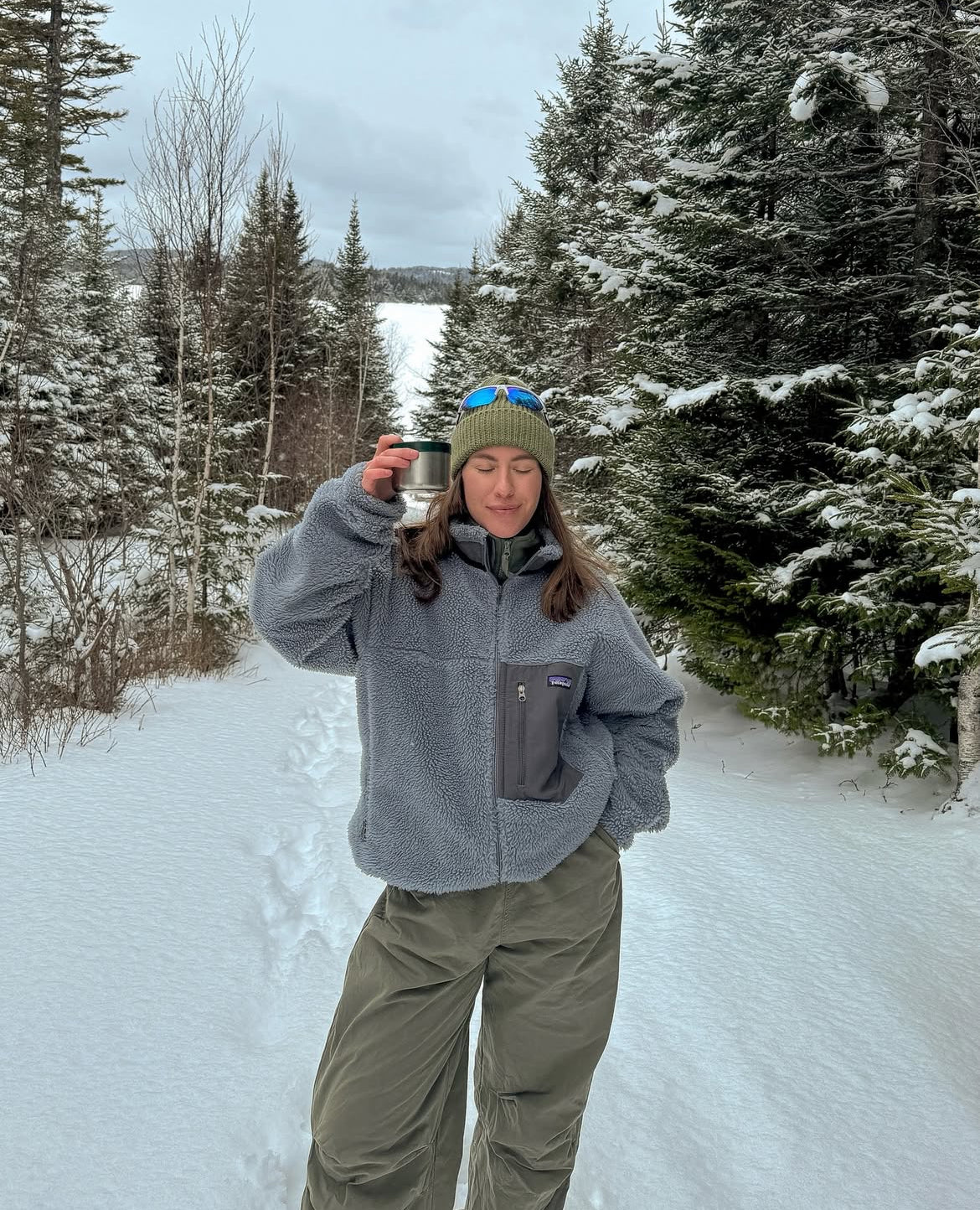 2022 Patagonia Womens Synchilla Snap-T, Tree Connection Big (M)