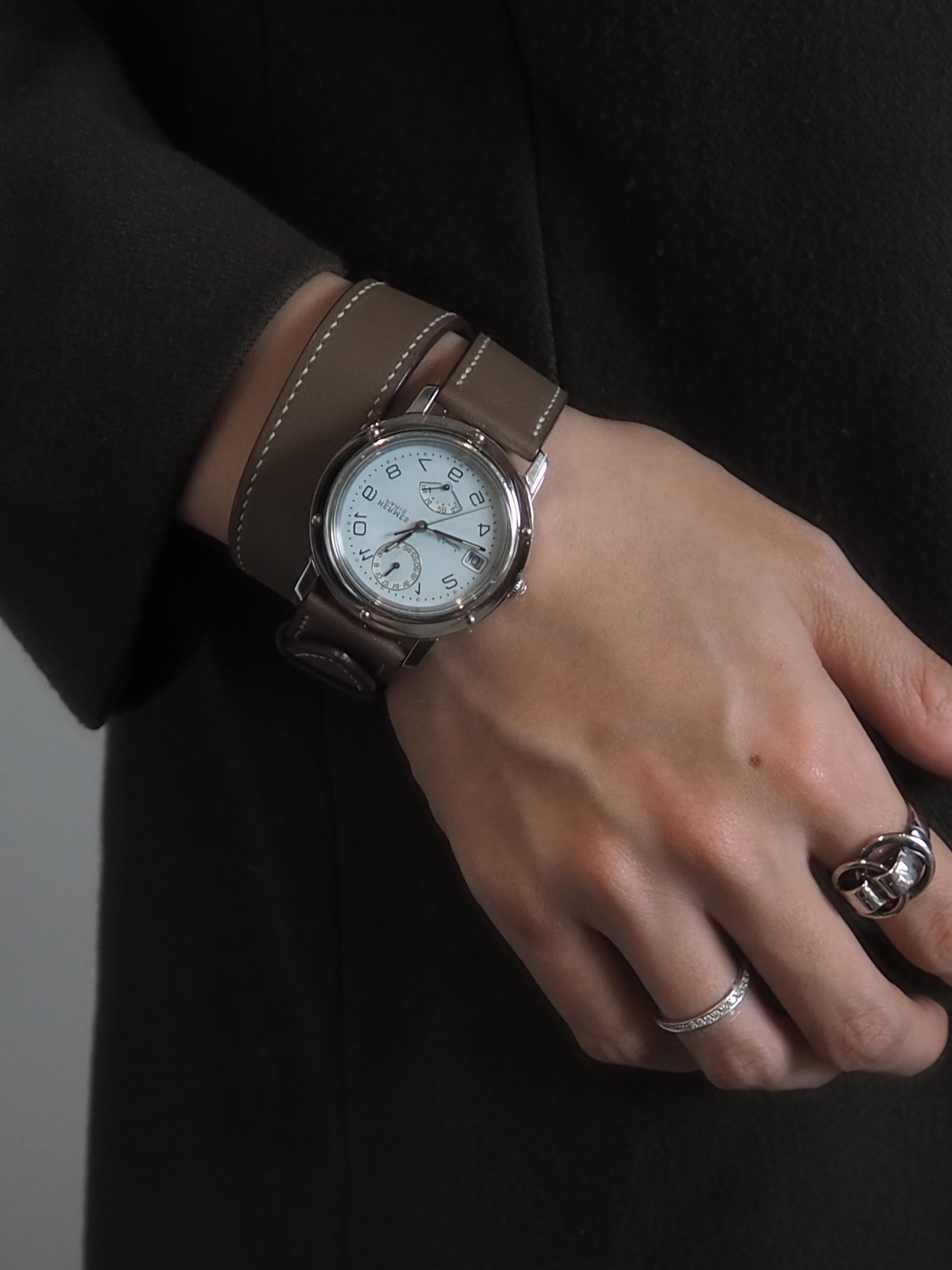 HERMES エルメス クリッパー ドゥブルトゥール ウォッチ 腕時計