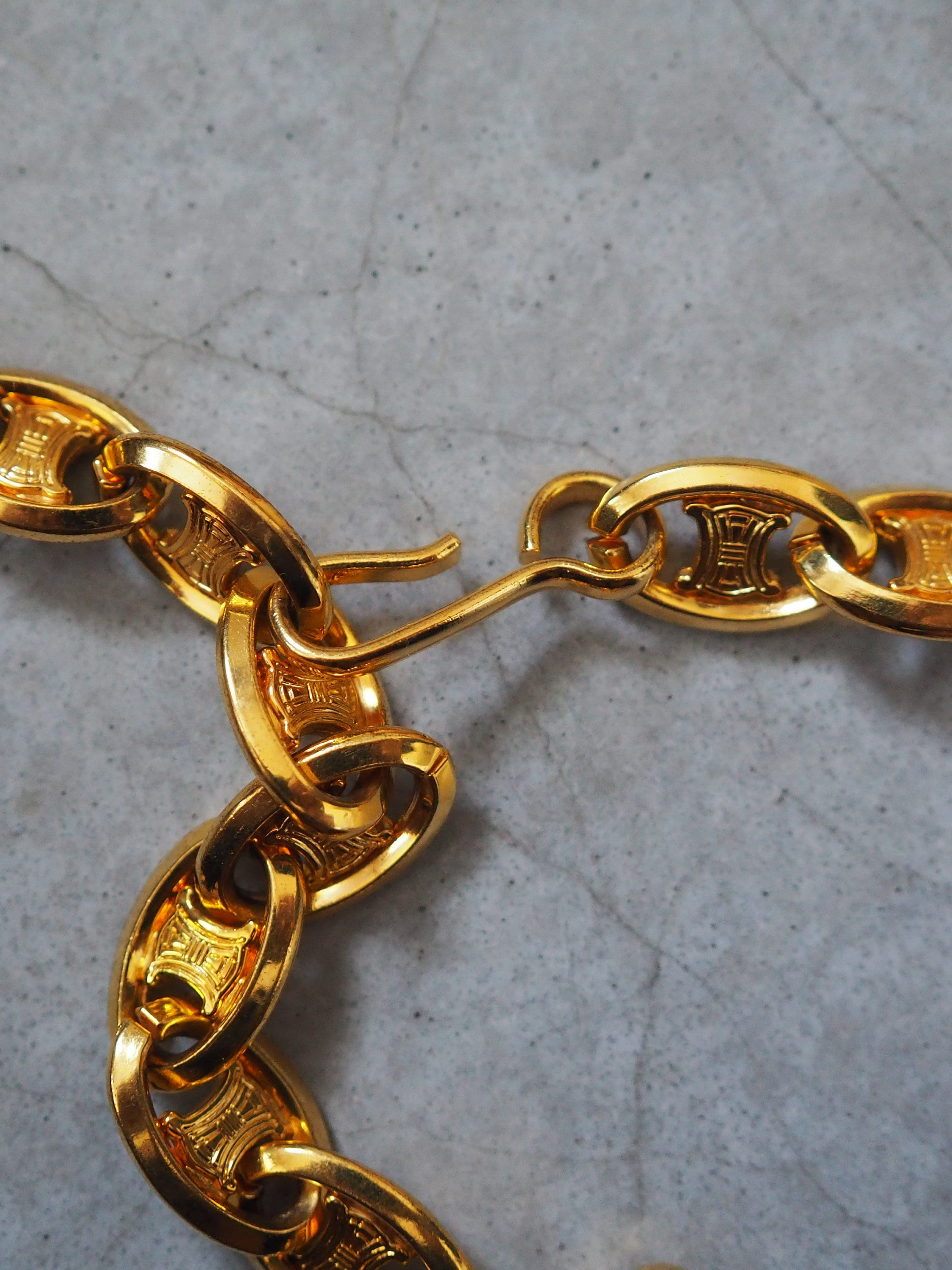 CELINE マカダム チェーン ベルト セリーヌ トリオンフ ヴィンテージ