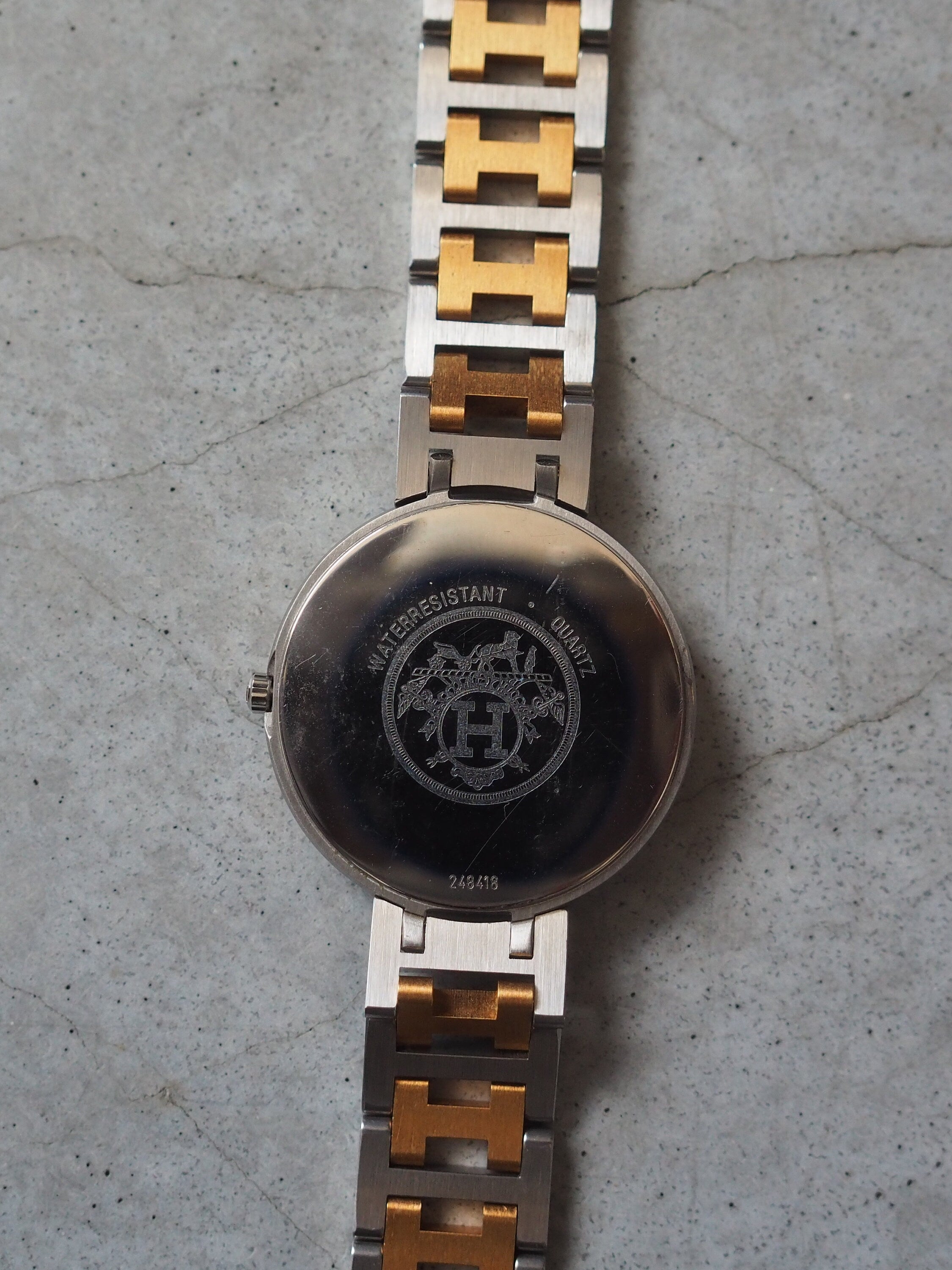 HERMES エルメス ウィンザー ウォッチ 腕時計 シルバー ゴールド