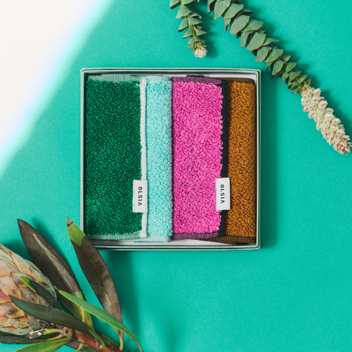 2Couleurs ハーフハンカチギフトボックスセット（ハーフハンカチタオル