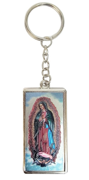Our Lady of Guadalupe Holographic Rectangular Key Chain – San Juan