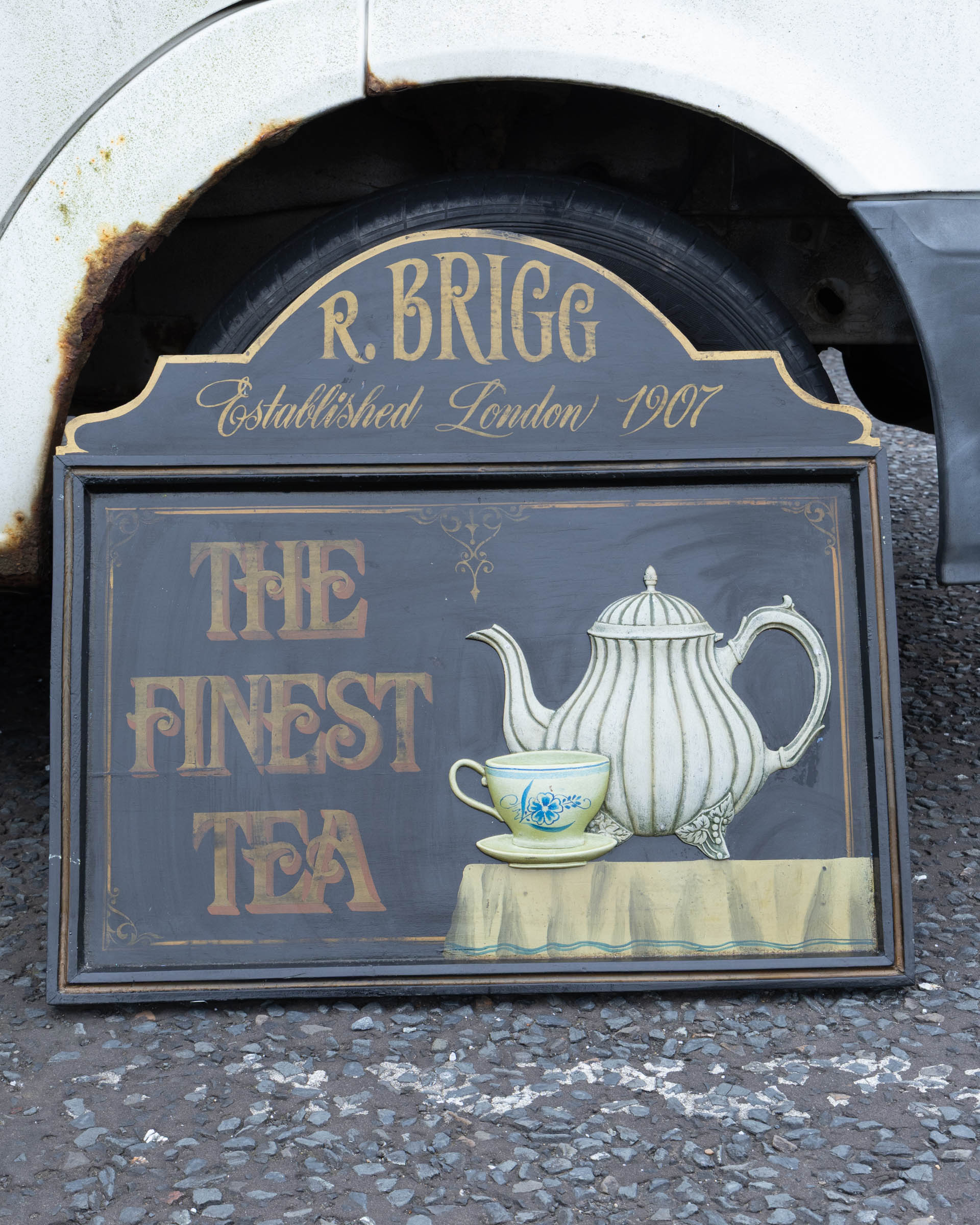 Vintage R. Brigg Finest Tea Advertising Sign - On The Square Emporium