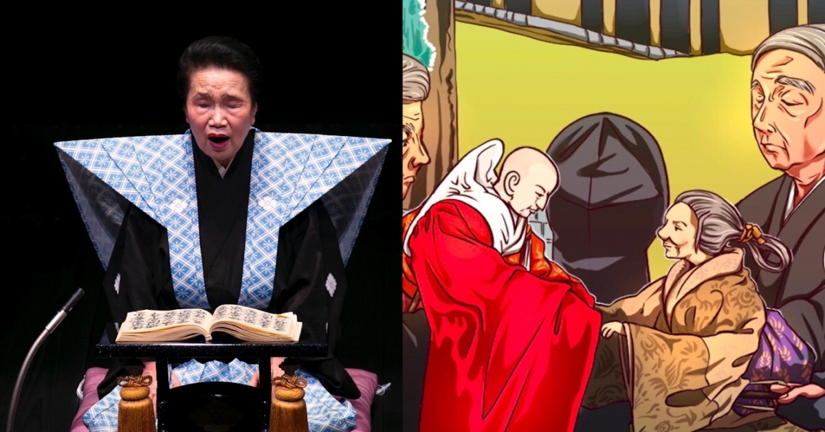 2人の人間国宝の競演——女流義太夫・竹本駒之助と文楽・吉田和生が