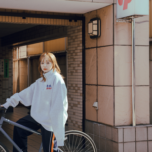 ふくだビールとサウナ®刺繍half zipsweat – One Drop（ワンドロップ）