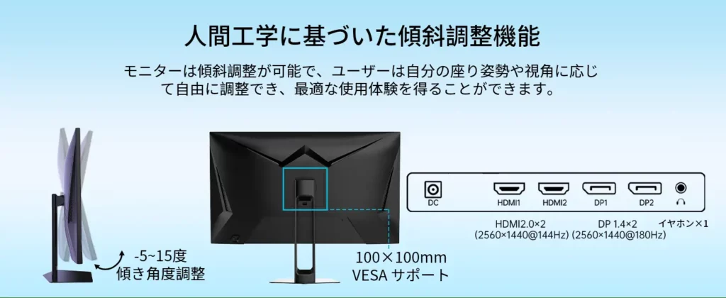 WQHDと180Hzを体験できる27インチゲーミングモニター「KTC H27T22S」が