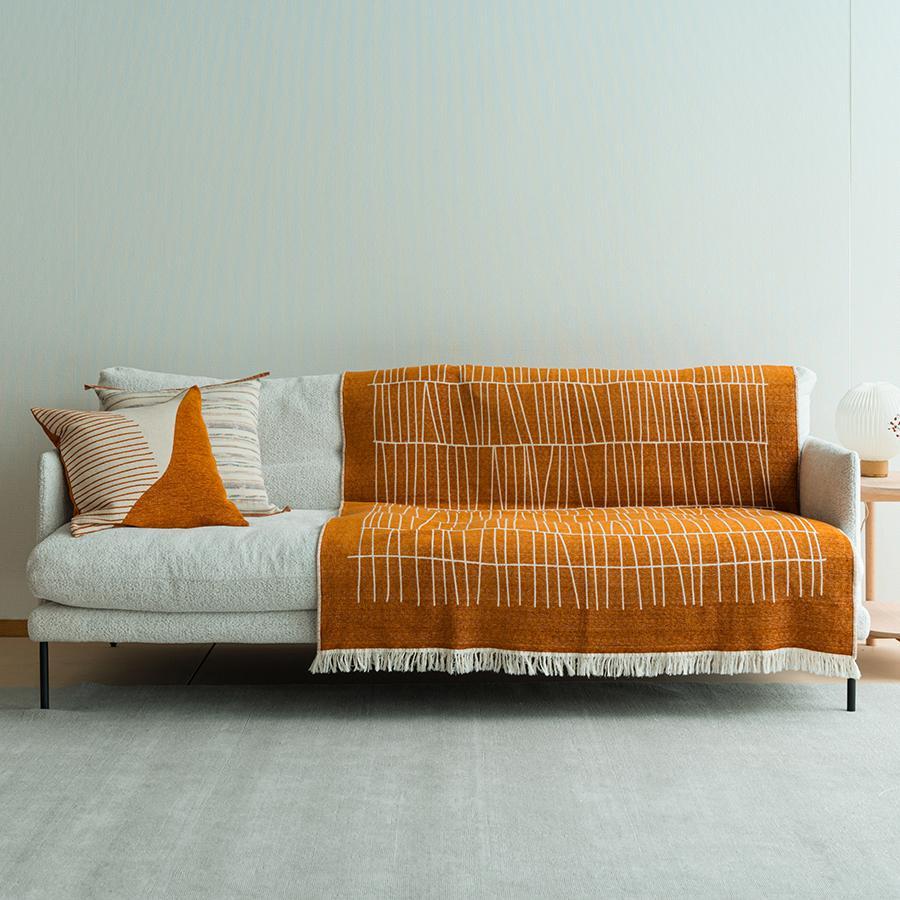ジャガード織り ブランケット 130 x 180cm テラコッタ｜【公式】ACTUS