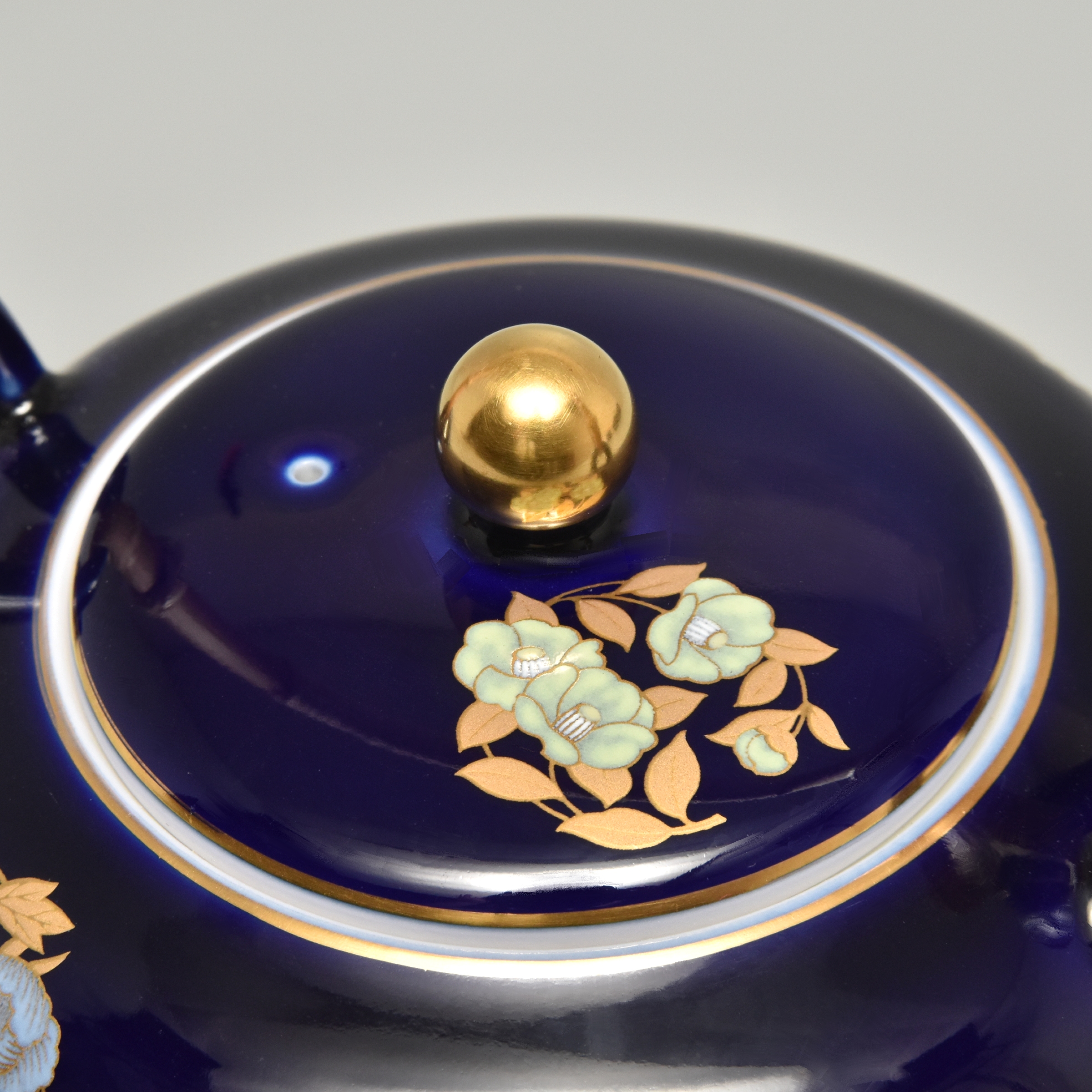 ルリ花丸紋）高級茶器セット（急須・湯のみセット）|有田焼の老舗