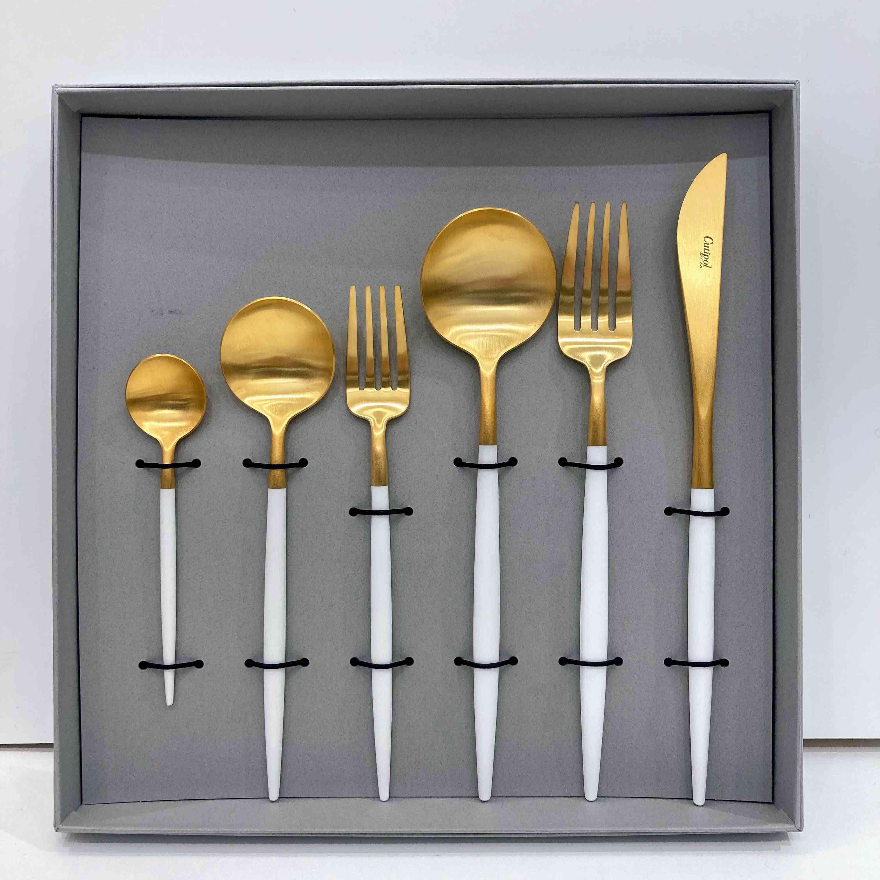 クチポール GOA アソート6点セット ホワイト×ゴールドBOX(グレー)あり