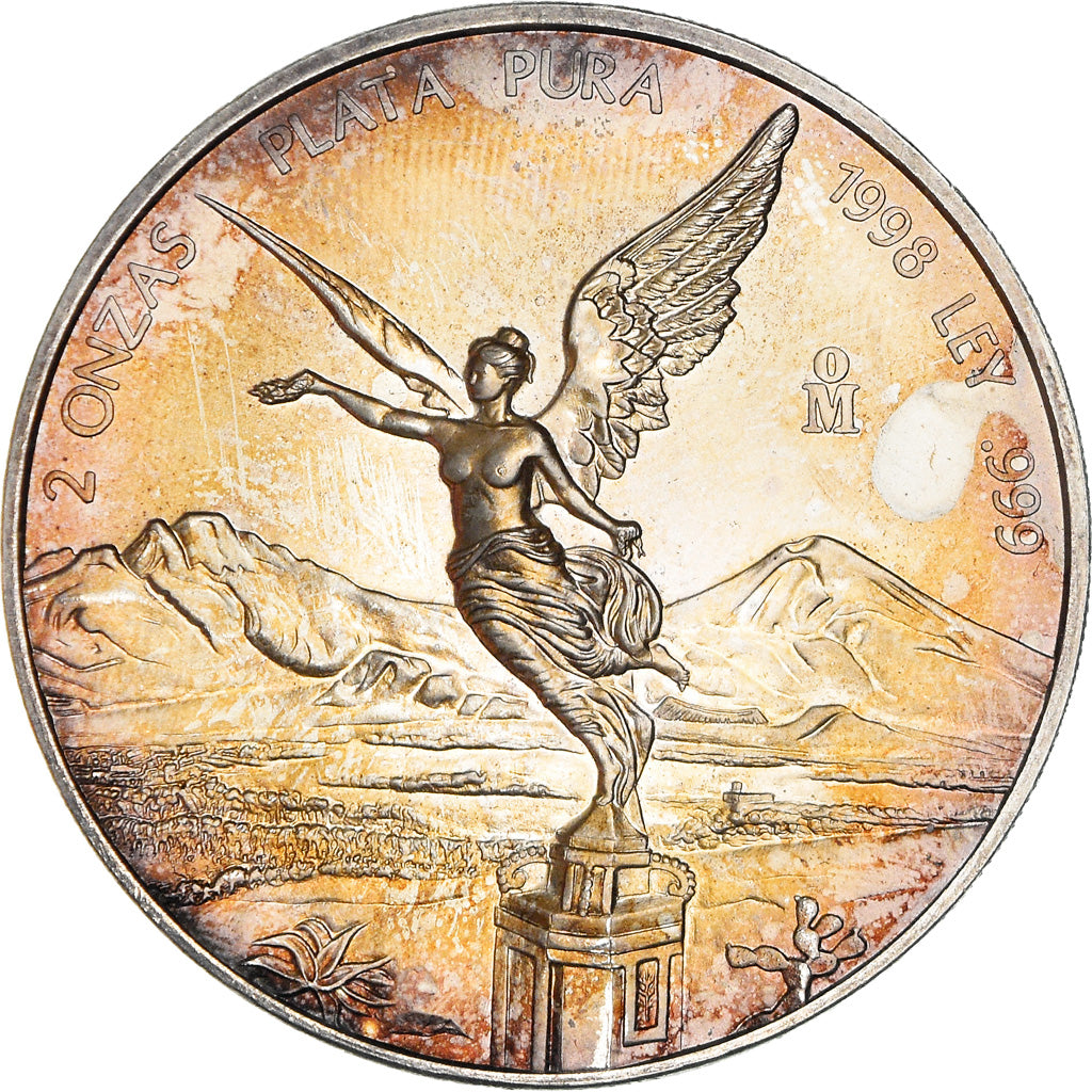 Silver Two Ounces 1998 Libertad, Coin from Mexico - Online Coin Club