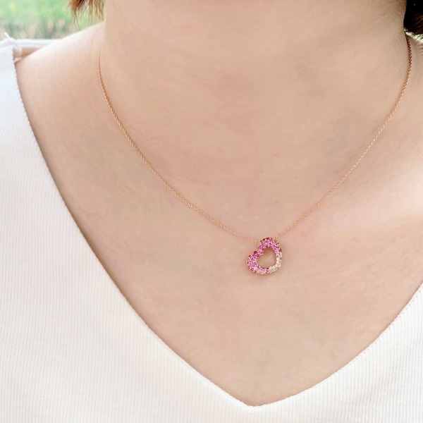 ピンクサファイア ダイヤモンド ペンダントヘッド PT900 ピンク