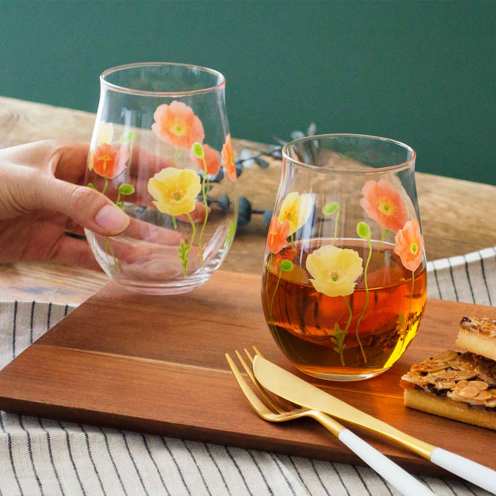 ペアタンブラー（ポピー柄）G099-T296 / 東洋佐々木ガラス(株) 公式
