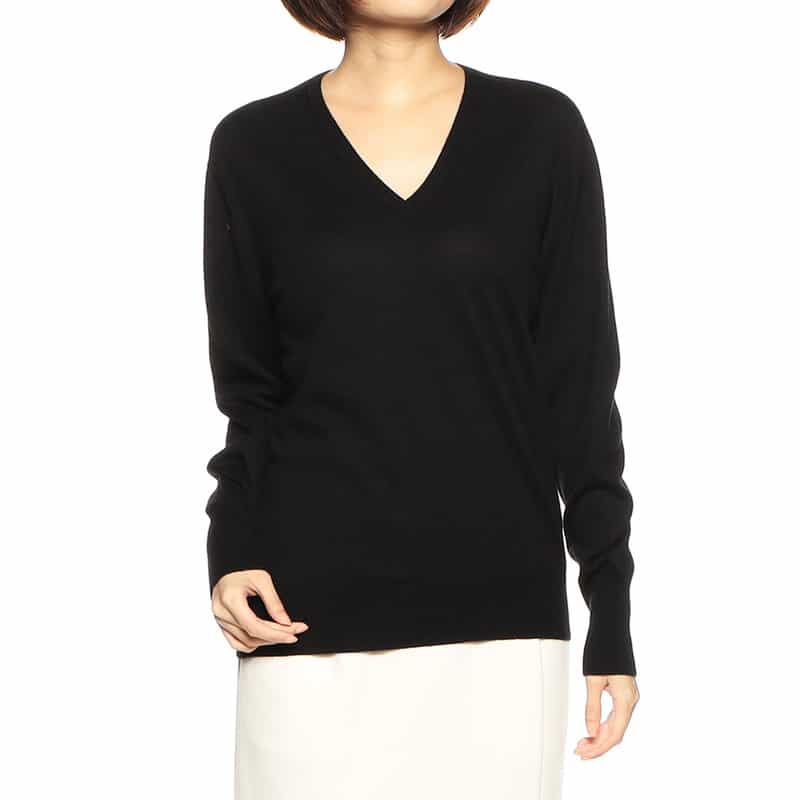 ウォッシャブルカシミヤシルクVネックニットプルオーバー（2195683