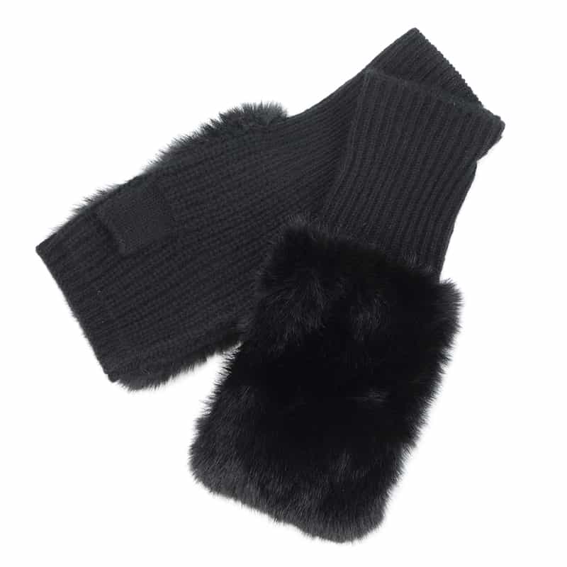 ALPO ＜アルポ＞レッキスファー付きフィンガーレスニットグローブ