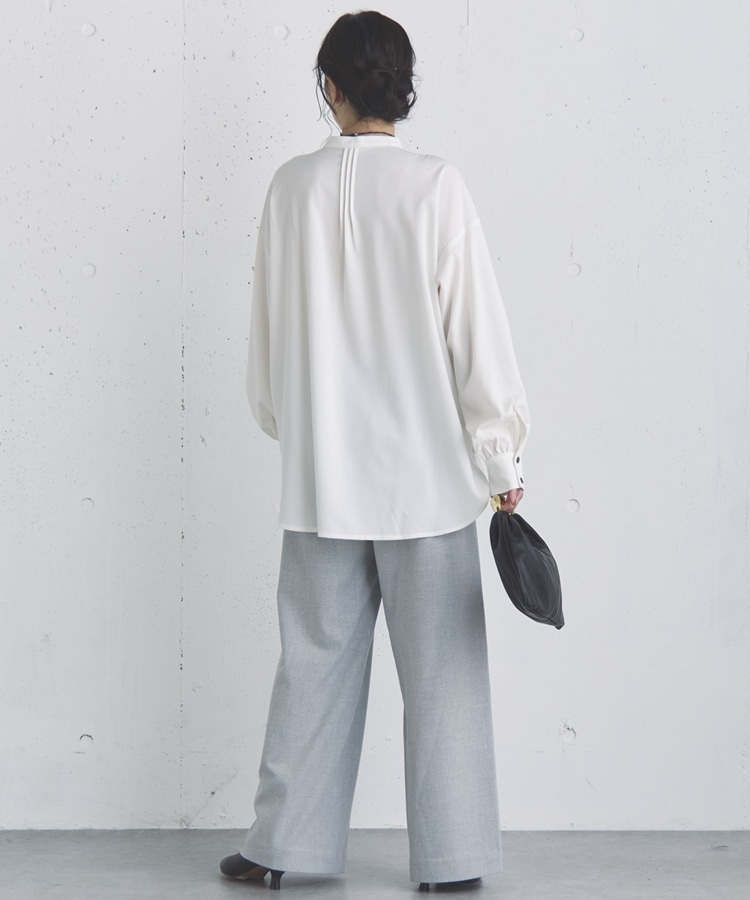 ピンタックバンドカラーシャツ(F BLUE): トップス｜PMbox P&M OFFICIAL