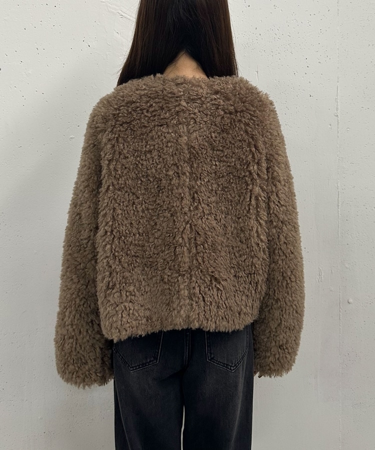 フロントビットプードルファーコート(M IVORY): アウター｜PMbox P&M