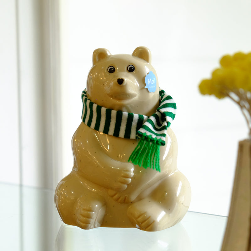 白くま貯金箱 Polar Bear Money BOX フィンランド マフラー付き