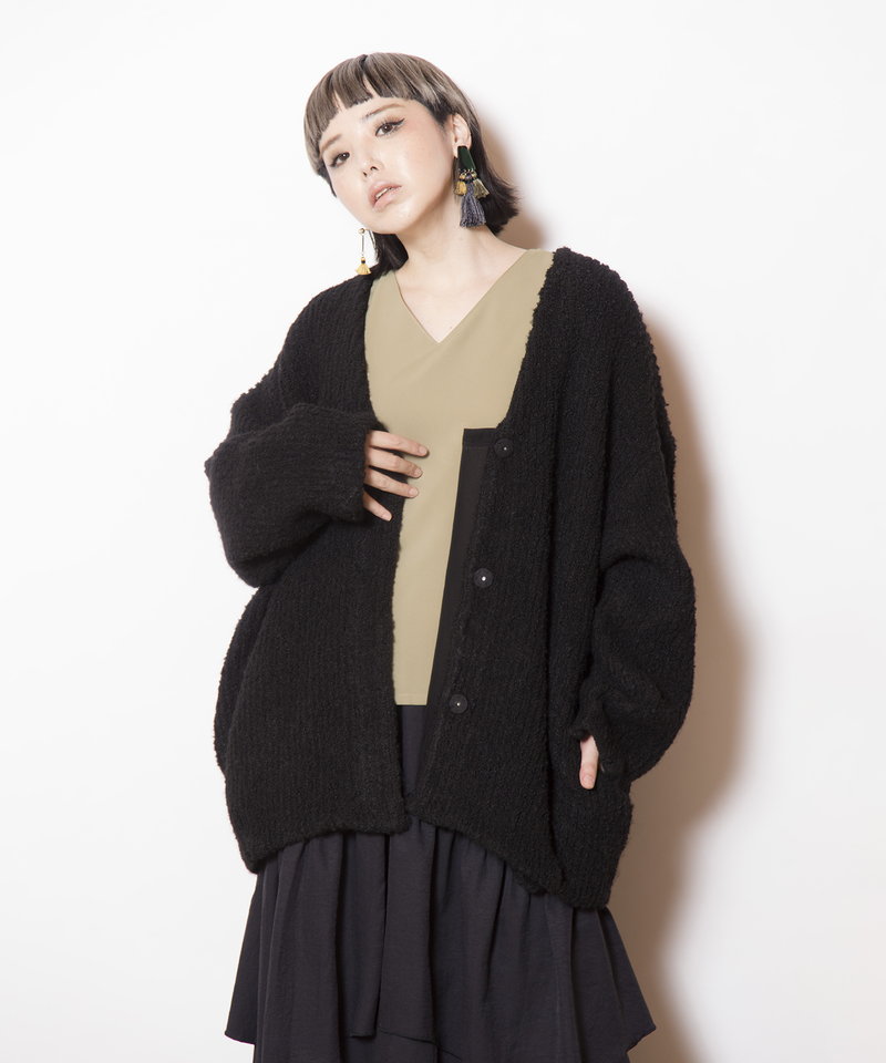 Vネックコクーンニットカーディガン | 【レディースファッション通販