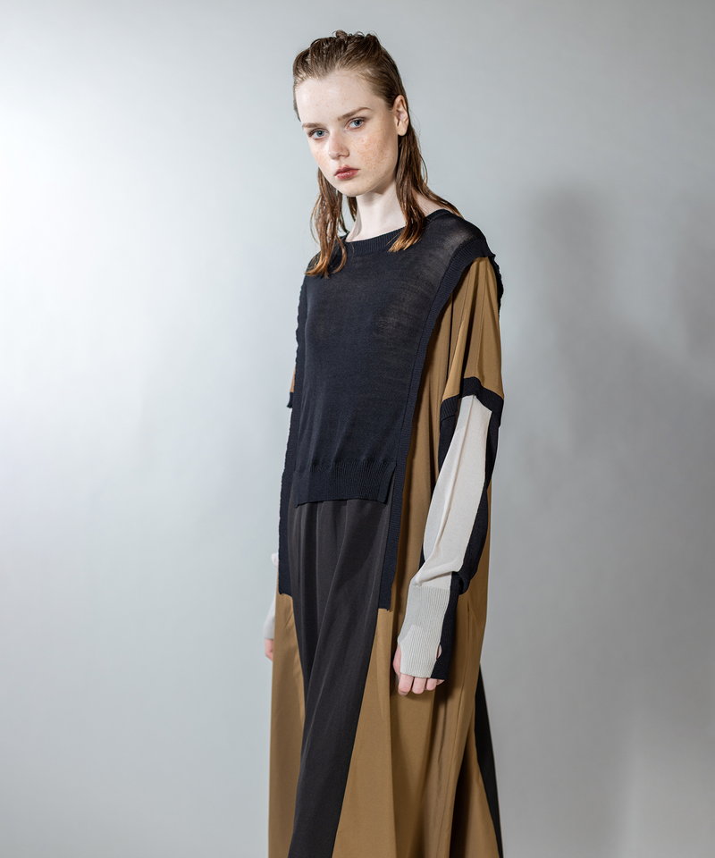 2WAYバイカラーニットワンピース | 【レディースファッション通販