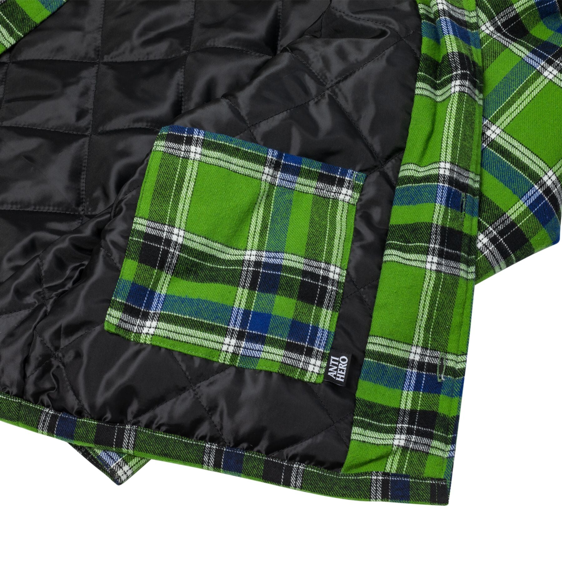 Antihero Basic Eagle Flannel Jacket Green/Blue - Orchard Skateshop