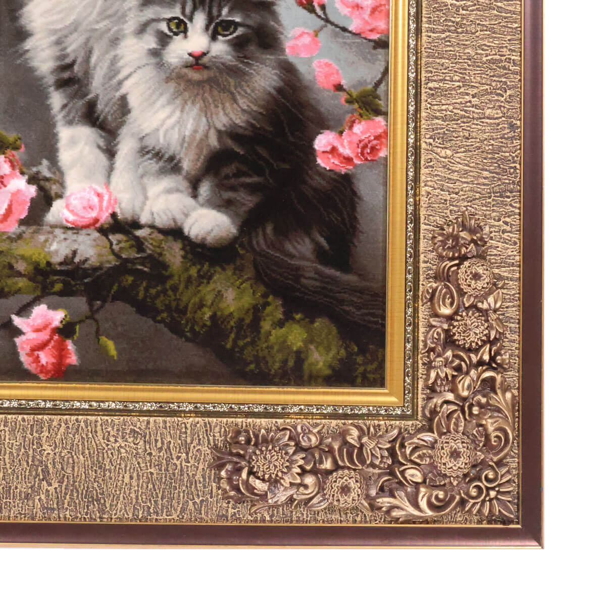 ペルシャ絨毯 タブリーズ産 絵画絨毯 89×67cm（FP-70267） – ギャッベ