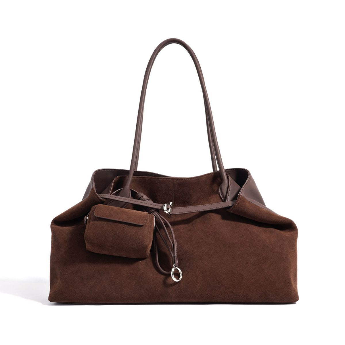 Classic Suede Leather Tote Bag Elegant and Durable | OUNAMEI