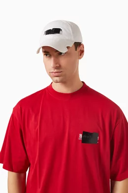 Buy Balenciaga Neutral Gaffer Logo Baseball Cap in Cotton For Men