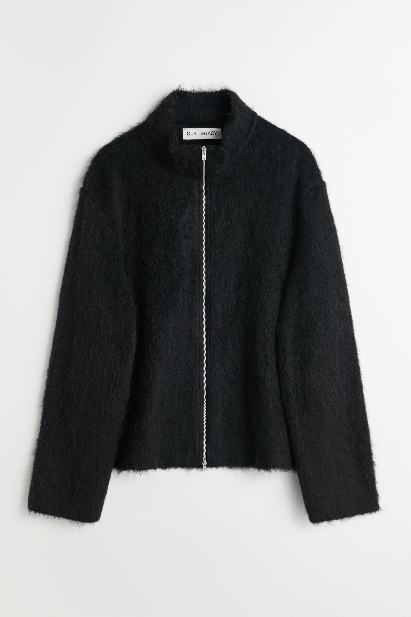 Our Legacy - Shrunken Fullzip Polo Black Alpaca