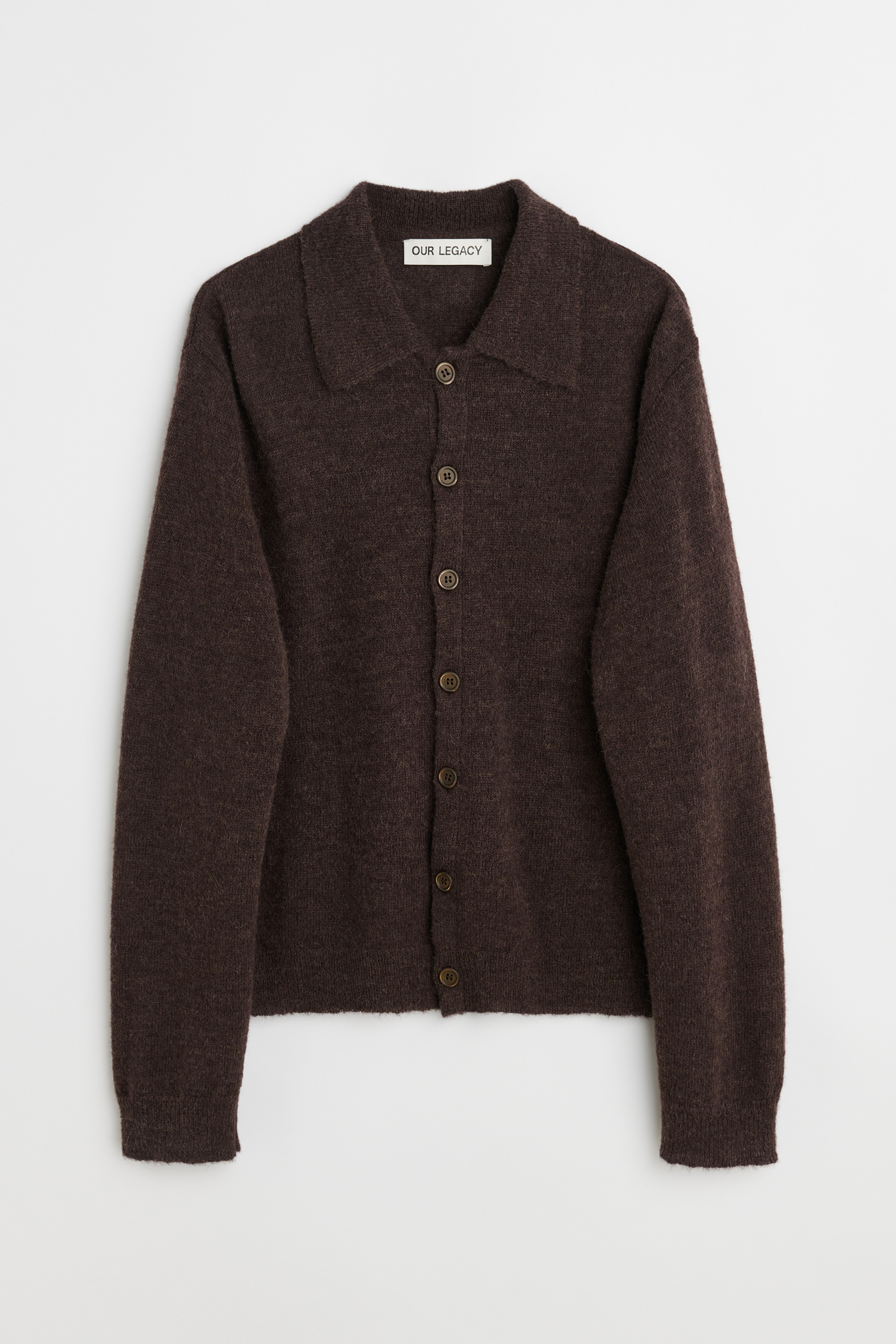 Our Legacy - Evening Polo Smokey Brown Fuzzy Alpaca