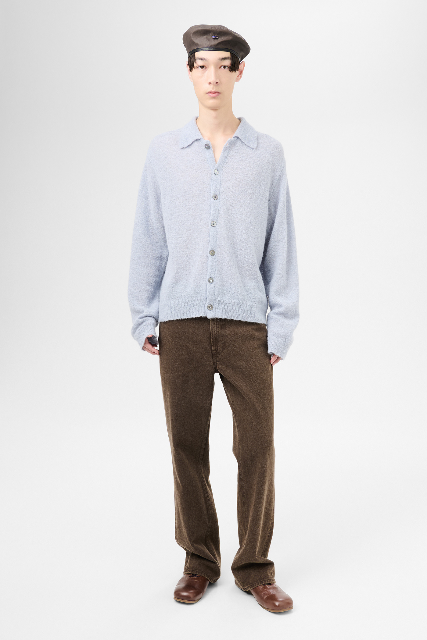 Our Legacy - Evening Polo Livid Blue Fuzzy Alpaca