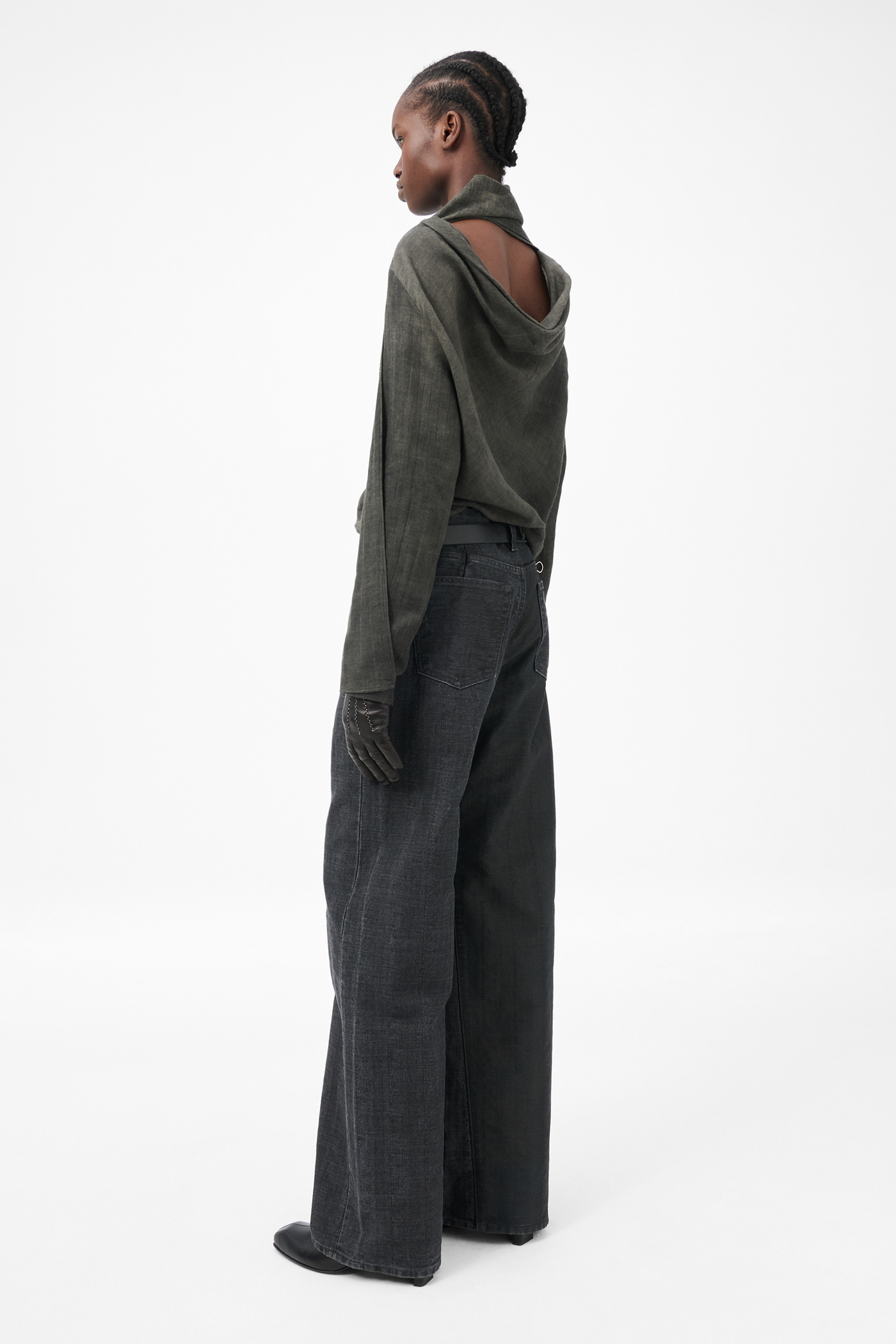 Our Legacy - Treble Cut Black Coated Herringbone