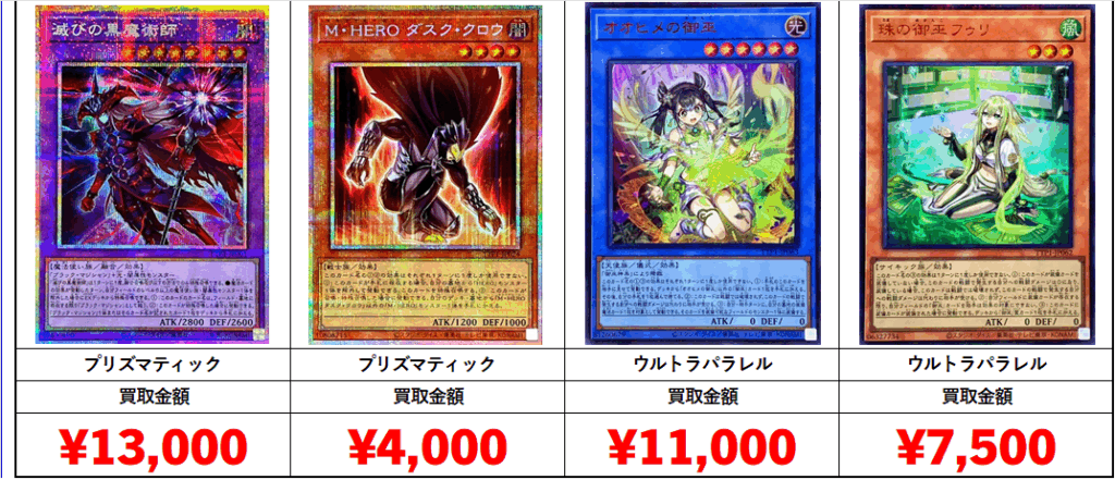 遊戯王】最新弾 TACTICAL-TRY PACK －黒魔導・HERO・御巫－ 買取価格表
