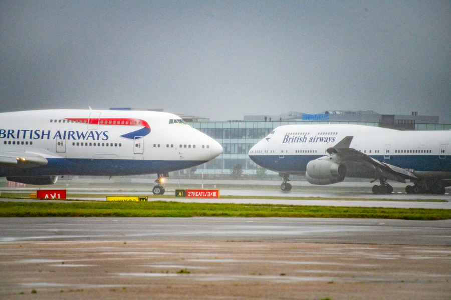 ブリティッシュ・エアウェイズB747 最後の2機がお別れフライト