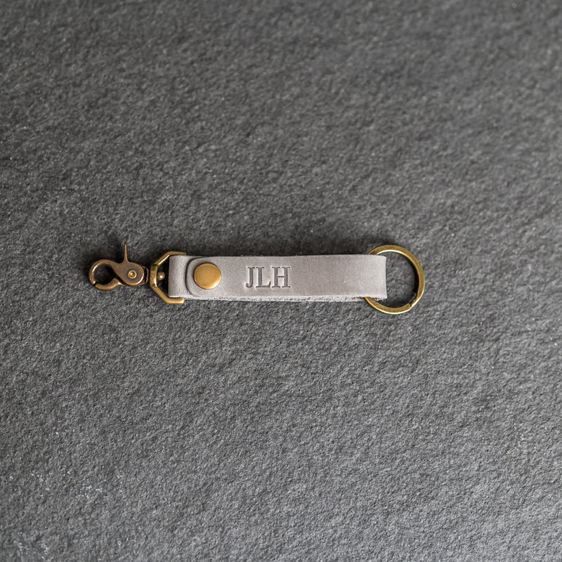 Looped Snap Closure Keychain | Personalized Premium Leather