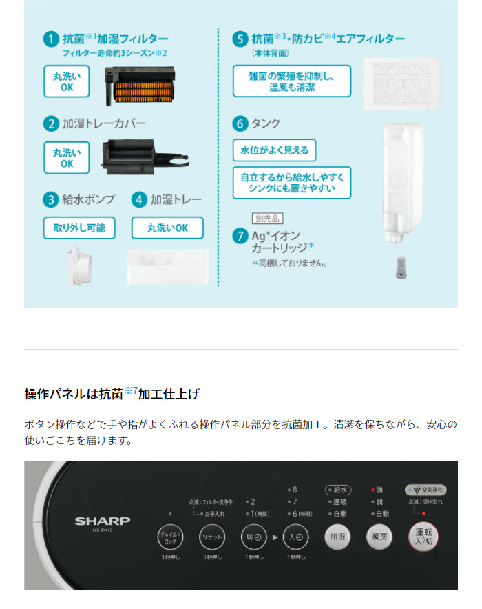 シャ－プ プラズマクラスター 加湿 セラミックファンヒーター 電気暖房