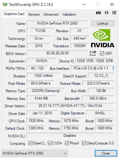 NVIDIA GeForce RTX 2060 Review Part Two: 1440p and OC - PC Perspective