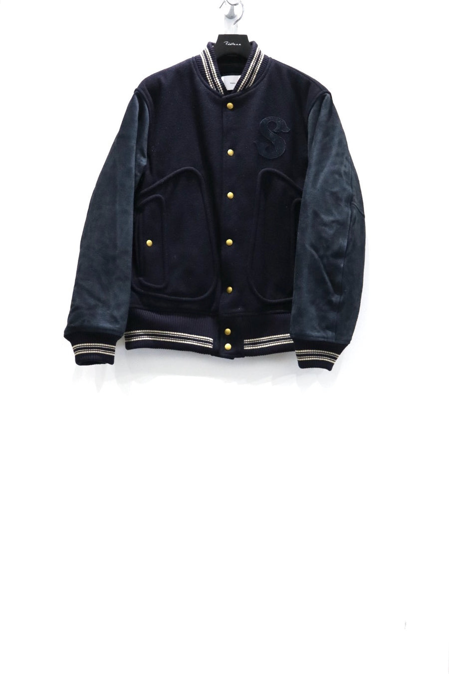 SUGARHILL(シュガーヒル)のLEATHER STUDIUM JACKET NAVYの通販