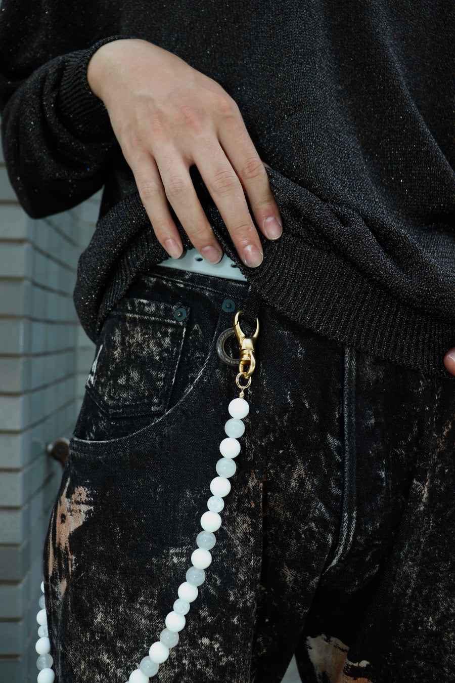 SOSHIOTSUKI(ソウシオオツキ)のJUZU WALLET CHAIN WHITEの通販