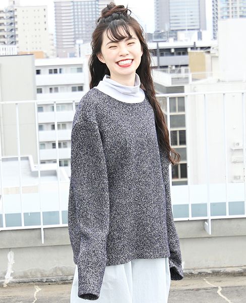 hatra ハトラ HIGHNECK PULLOVER[NAVY]_