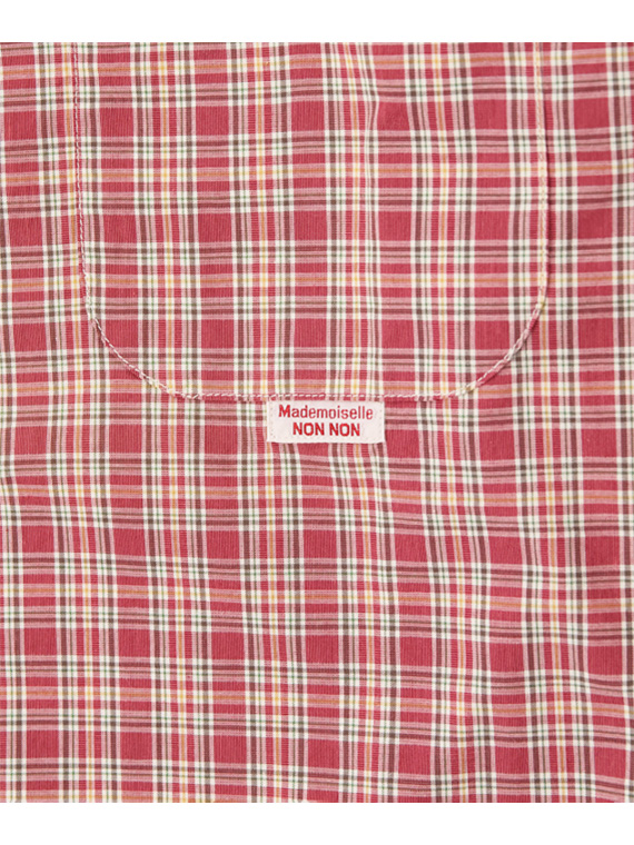 未使用NON NO マドモアゼルノンノン チェックネルシャツ PAPAS 未使用