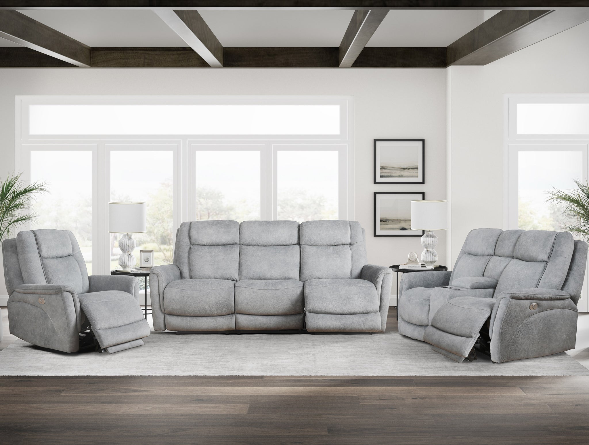 LINUS - HUDSON GREY Power Zero Gravity Recliner - Parker House